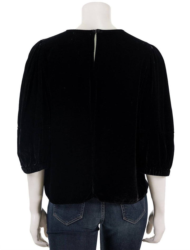 Back view of Velvet's nancy shirt in black.