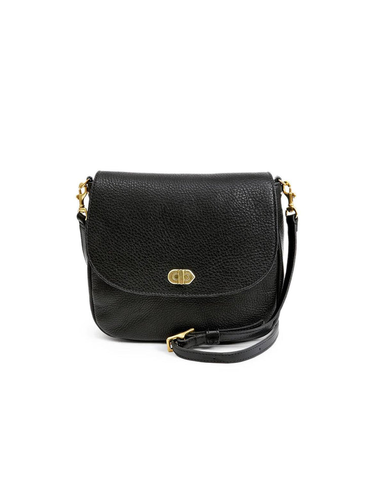 louis crossbody in black pebble