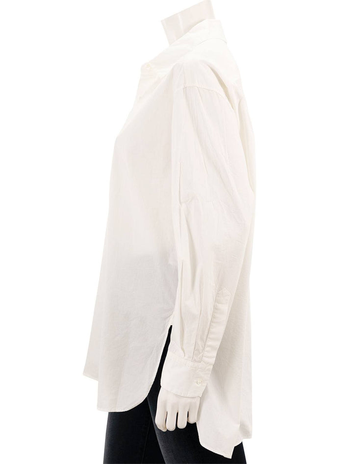 Side view of Nili Lotan's yorke shirt in white.