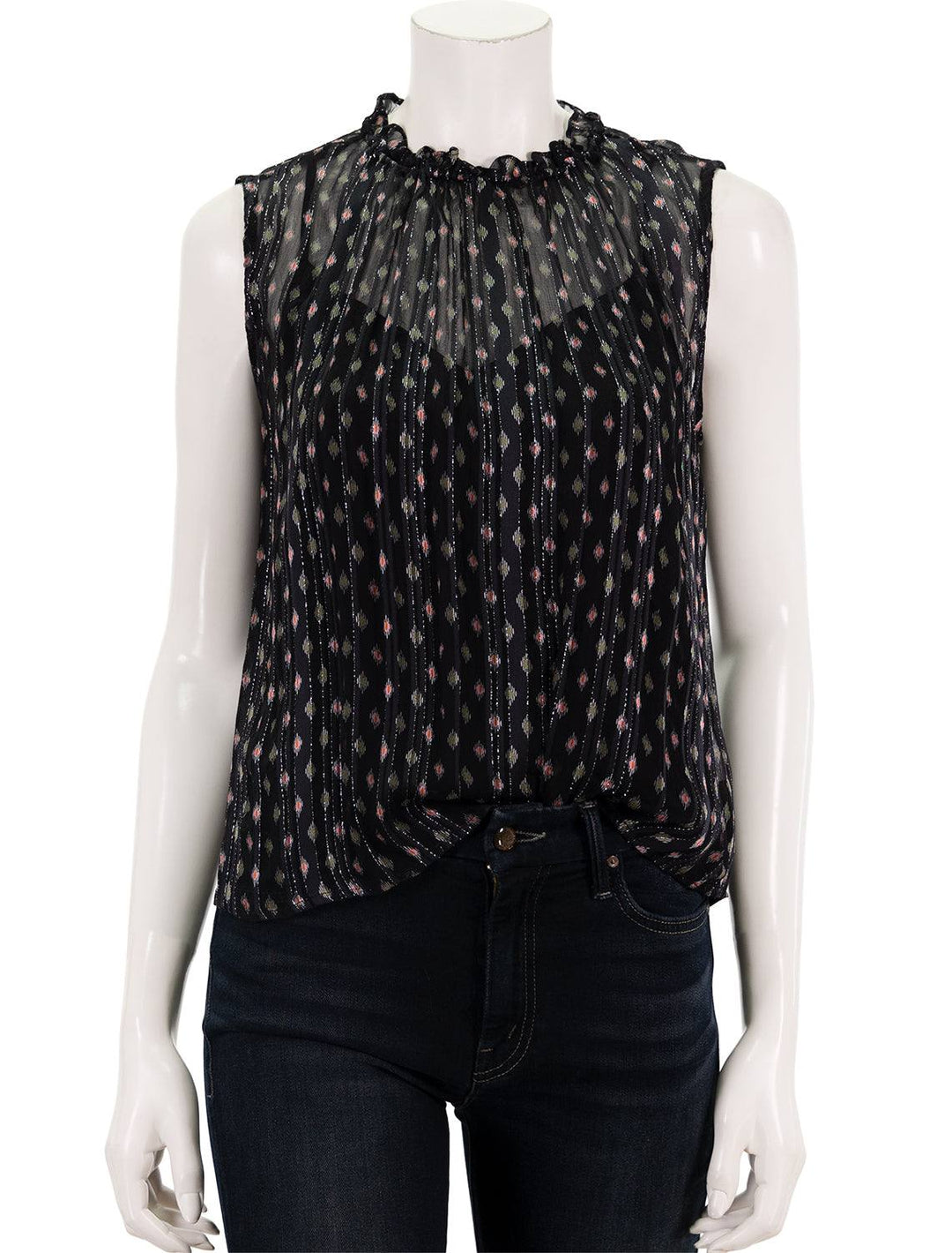 Front view of Velvet brand's nadine tank in starlit