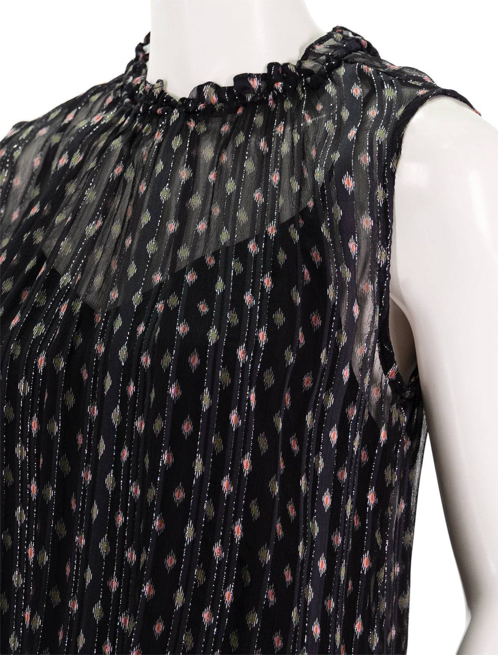 Close-up view of Velvet brand's nadine tank in starlit.