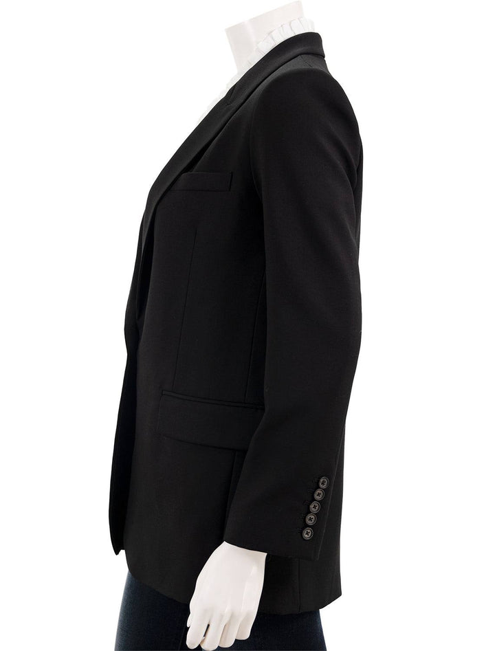 Side view of Nili Lotan's diane blazer in black.