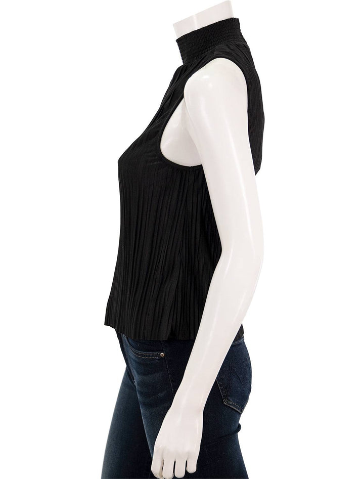Side view of Sundays NYC's leisla top in black.