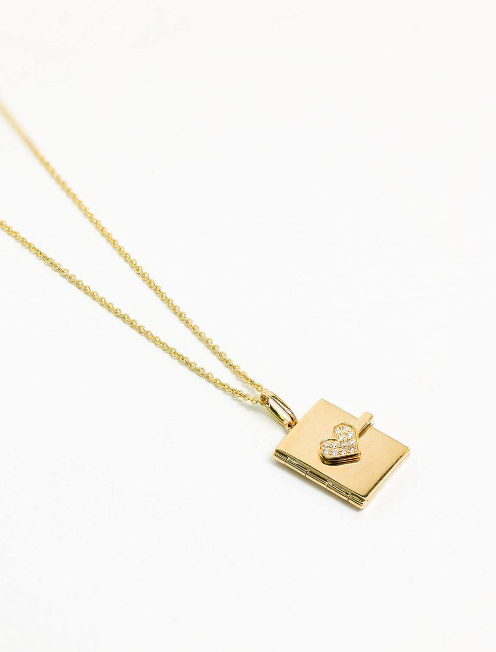 pave heart locket necklace on 20" medium chain (2)