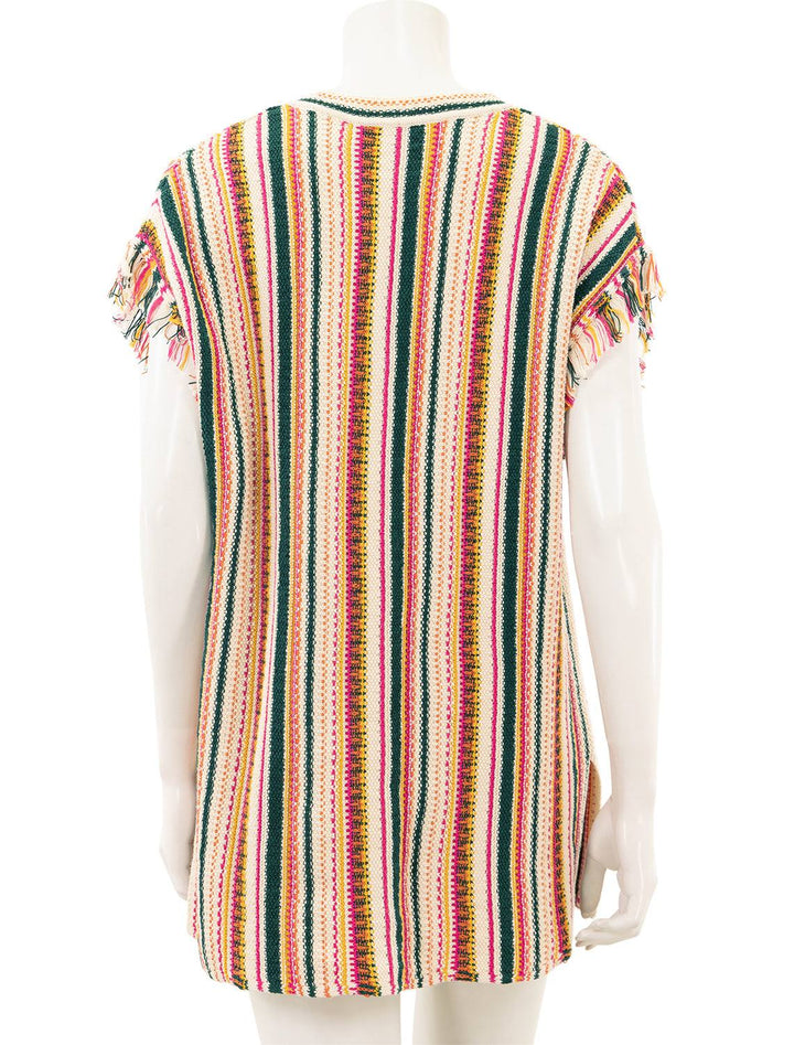 Back view of Vanessa Bruno's antea dress in multi stripe.