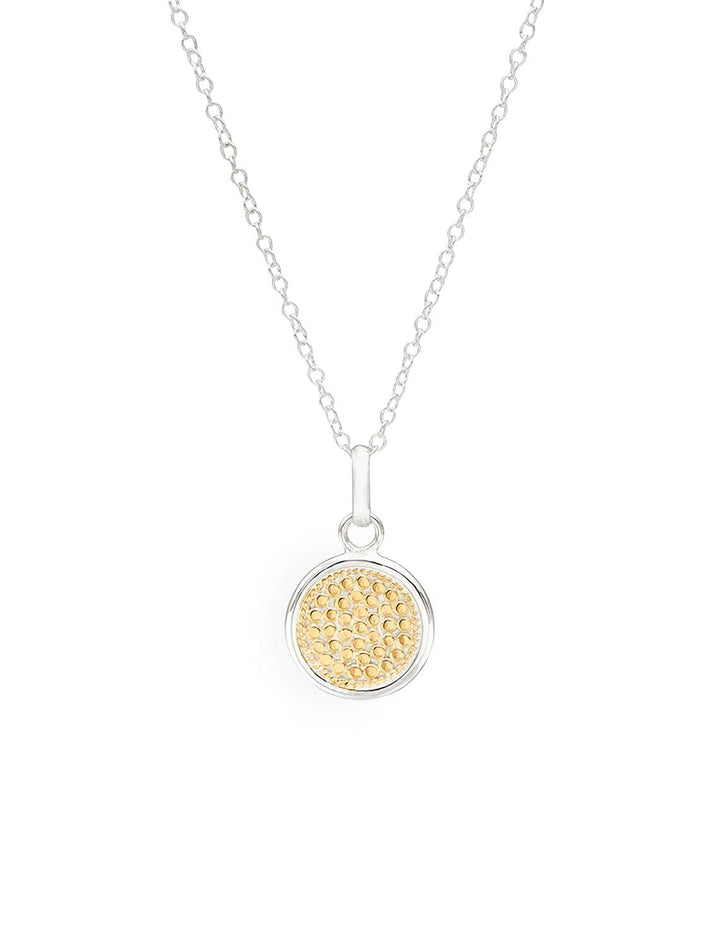 Front view of Anna Beck's Classic Medium Circle Necklace in Two Tone.