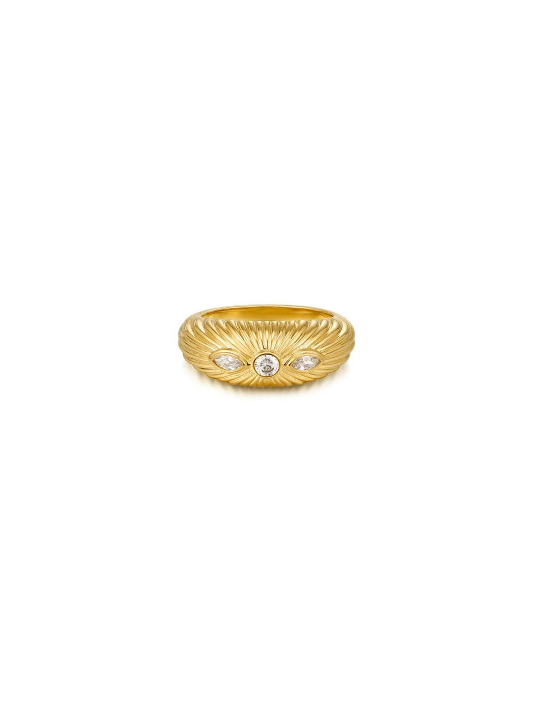 Luv Aj Bezel Stone Ring Set