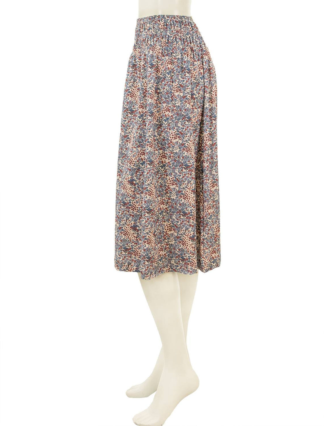 Side view of Nation LTD's zabina skirt in cherry blossom.