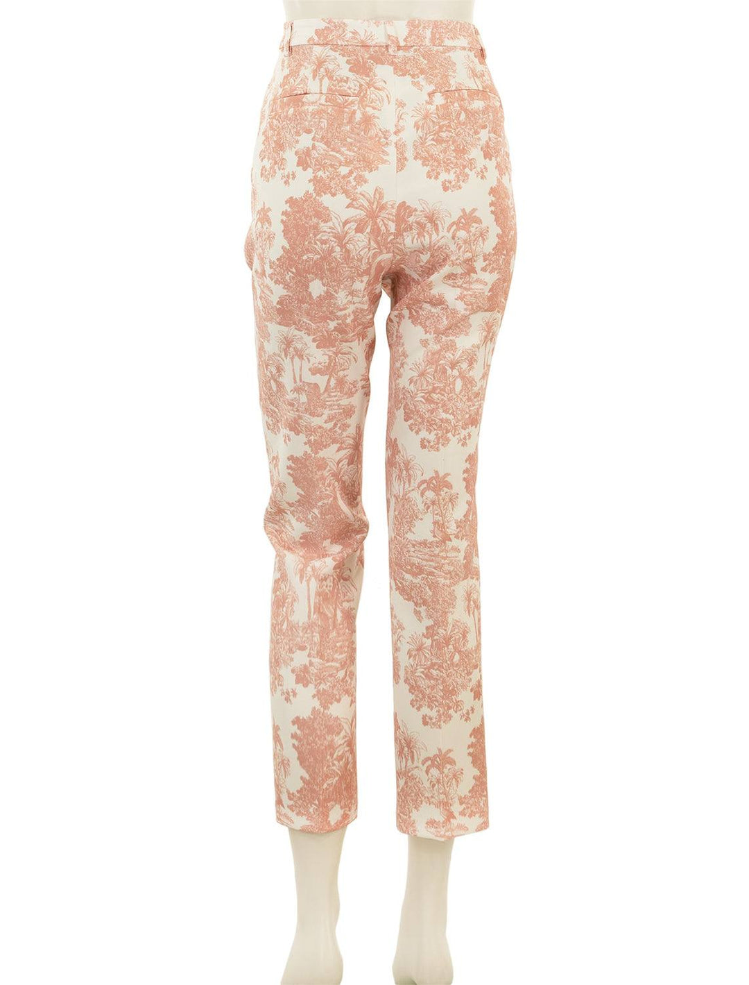 Back view of L'agence's ludivine trouser in rose multi toile.