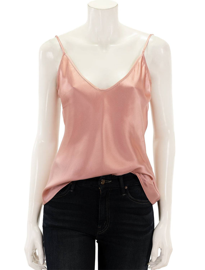 Front view of L'agence's lexi cami in rose tan.