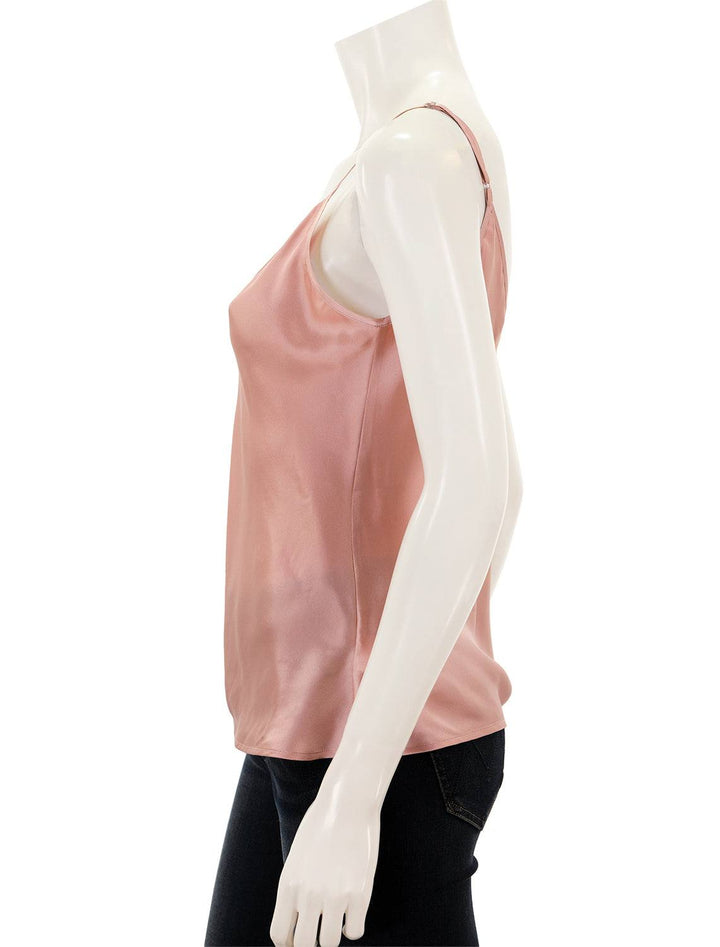 Side view of L'agence's lexi cami in rose tan.