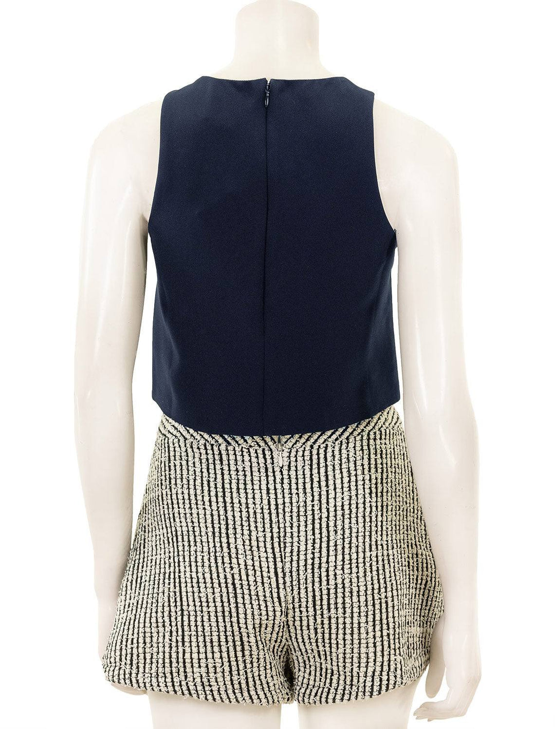 Back view of Sundays NYC's rae top in navy.