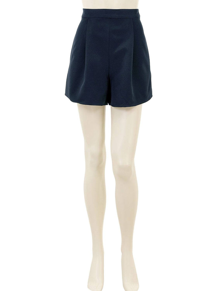 Front view of Sundays NYC's delta shorts in deep navy.