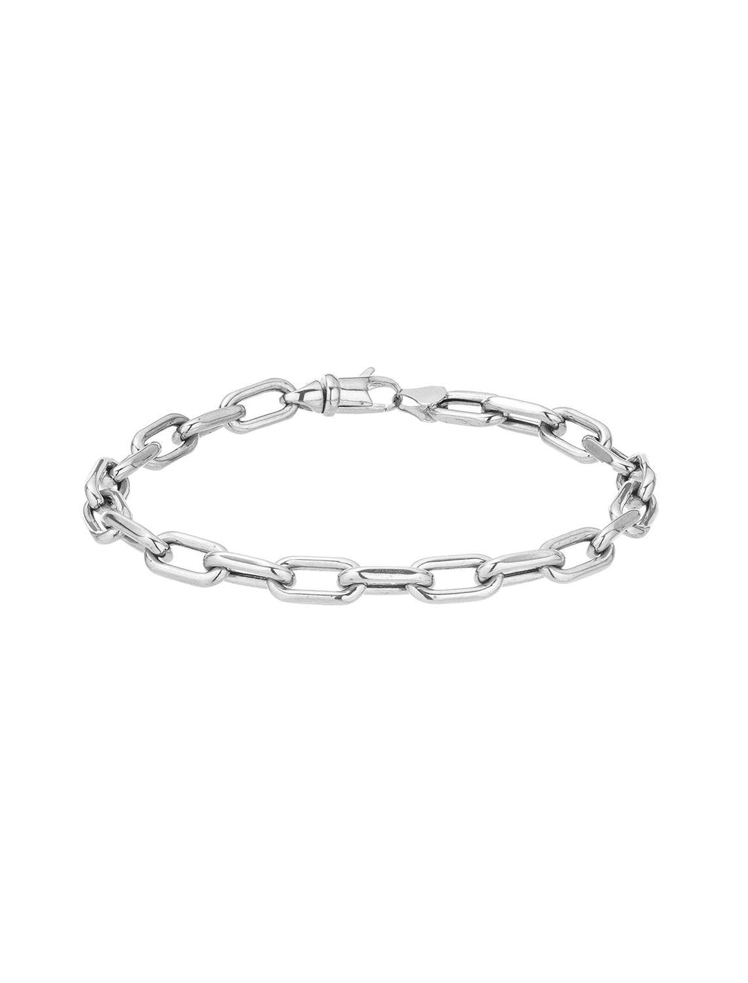 5.3mm wide Italian chain link bracelet in silver