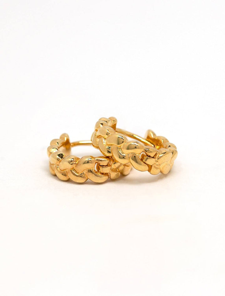 Marit Rae braided gold hoops - Twigs