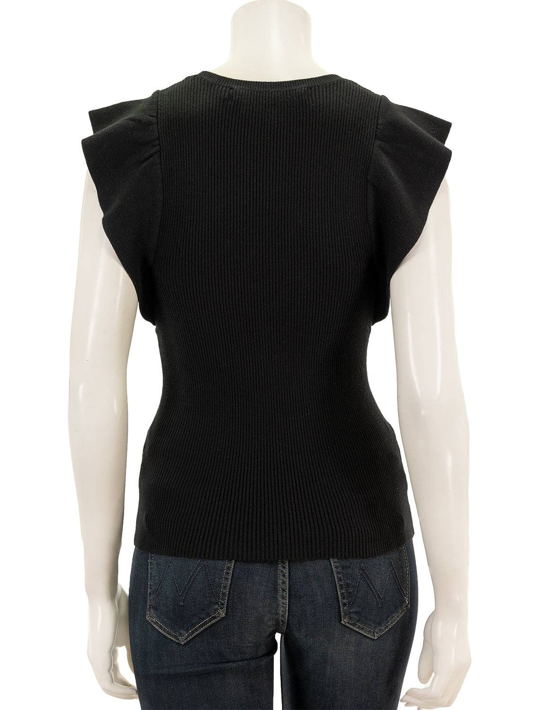 Back view of Marie Oliver's rory top in black.