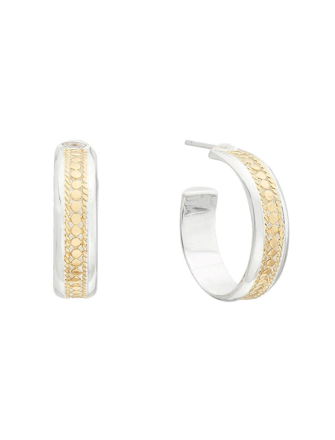 classic wide hoops in two tone