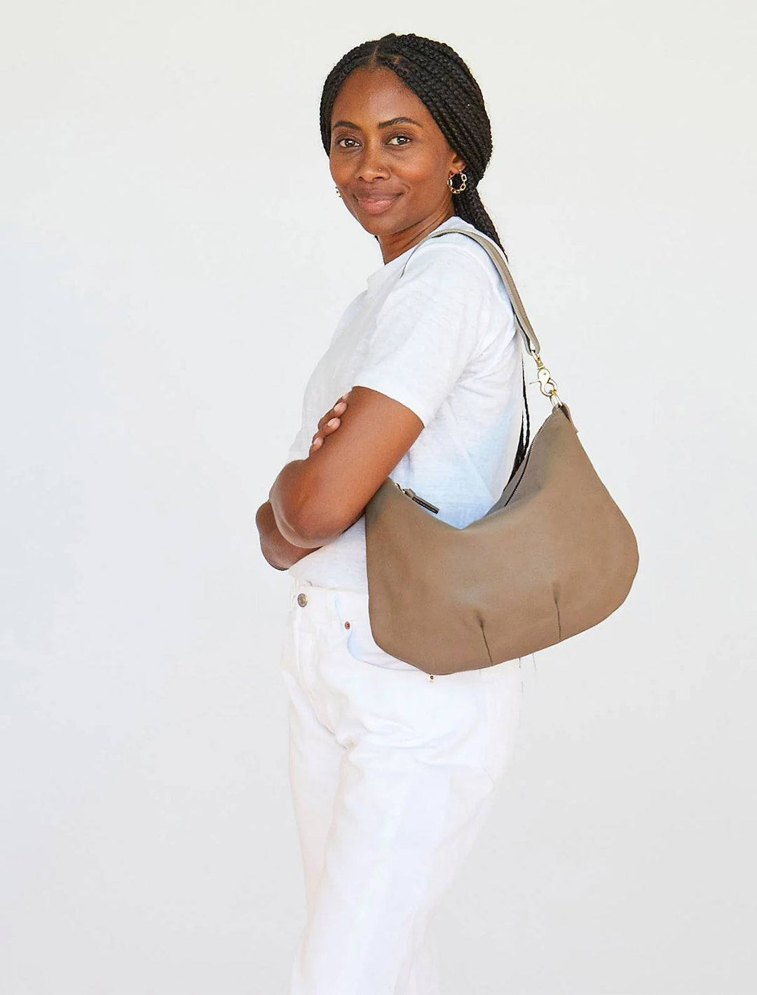 Clare V. Moyen Messenger Bag - Cream