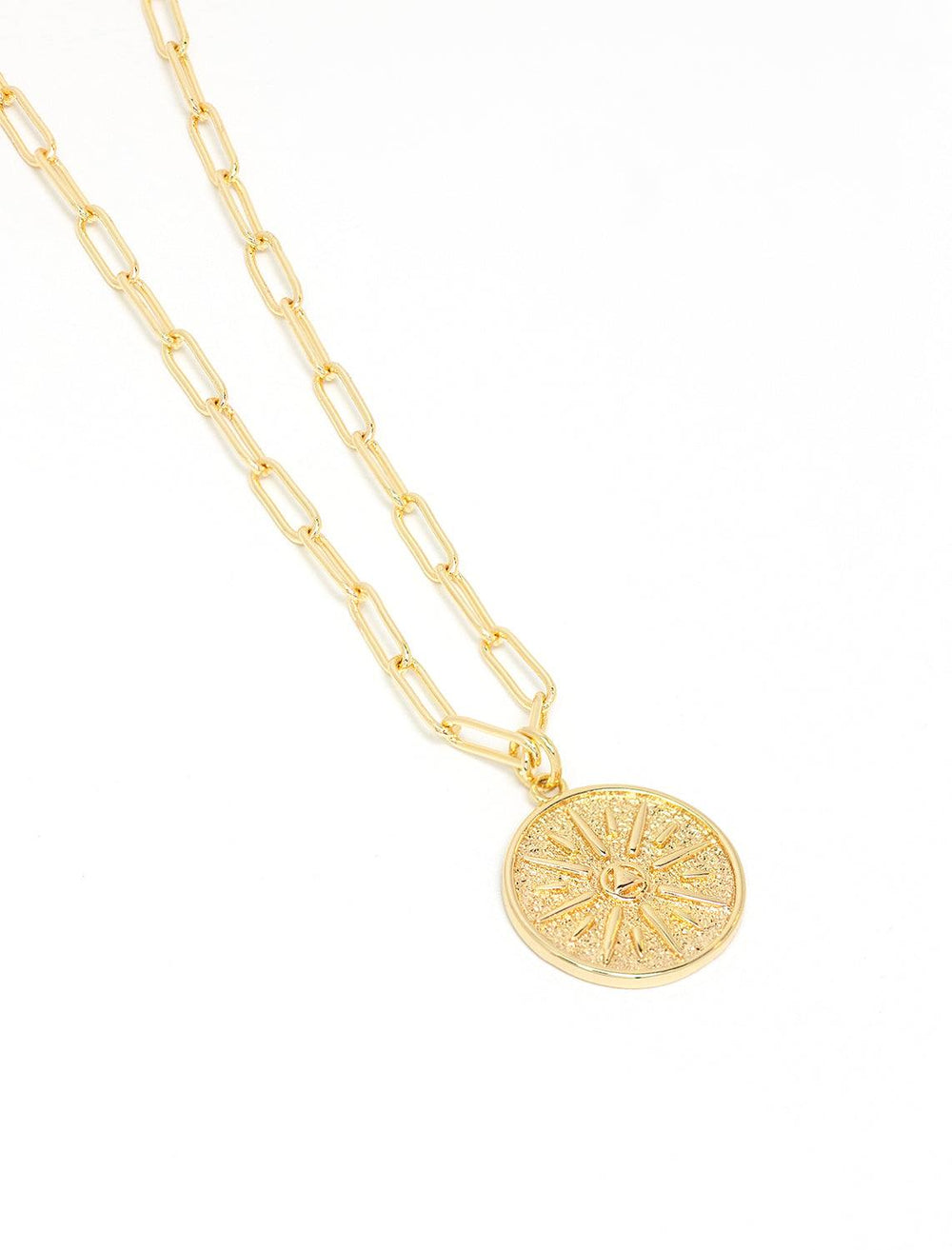 atlas medallion necklace in gold (2)