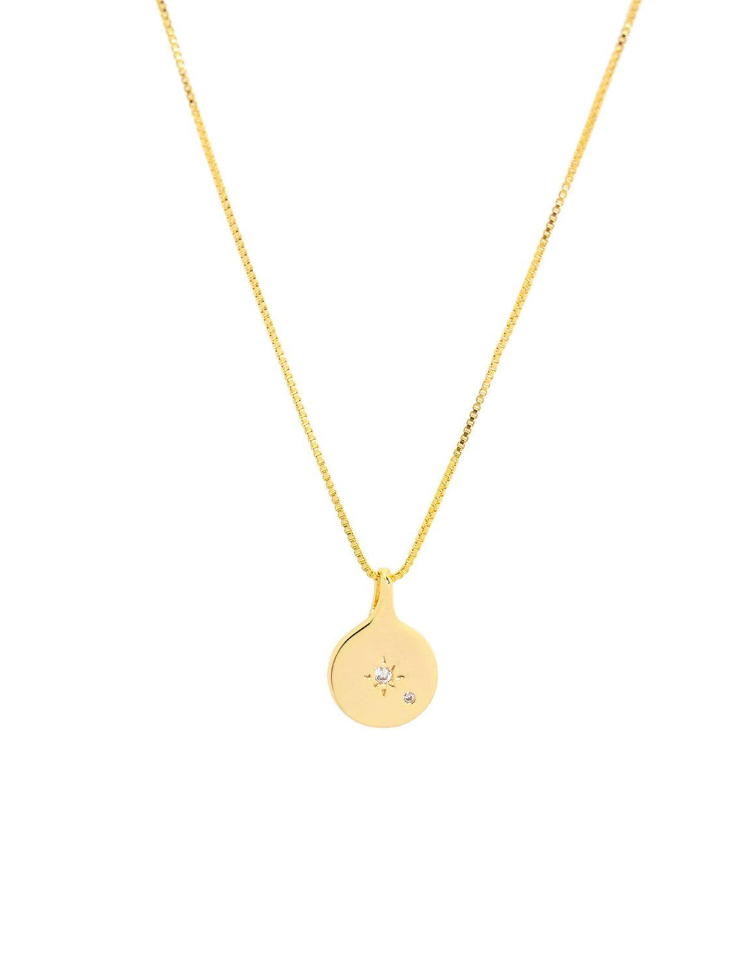 lyra coin necklace in gold