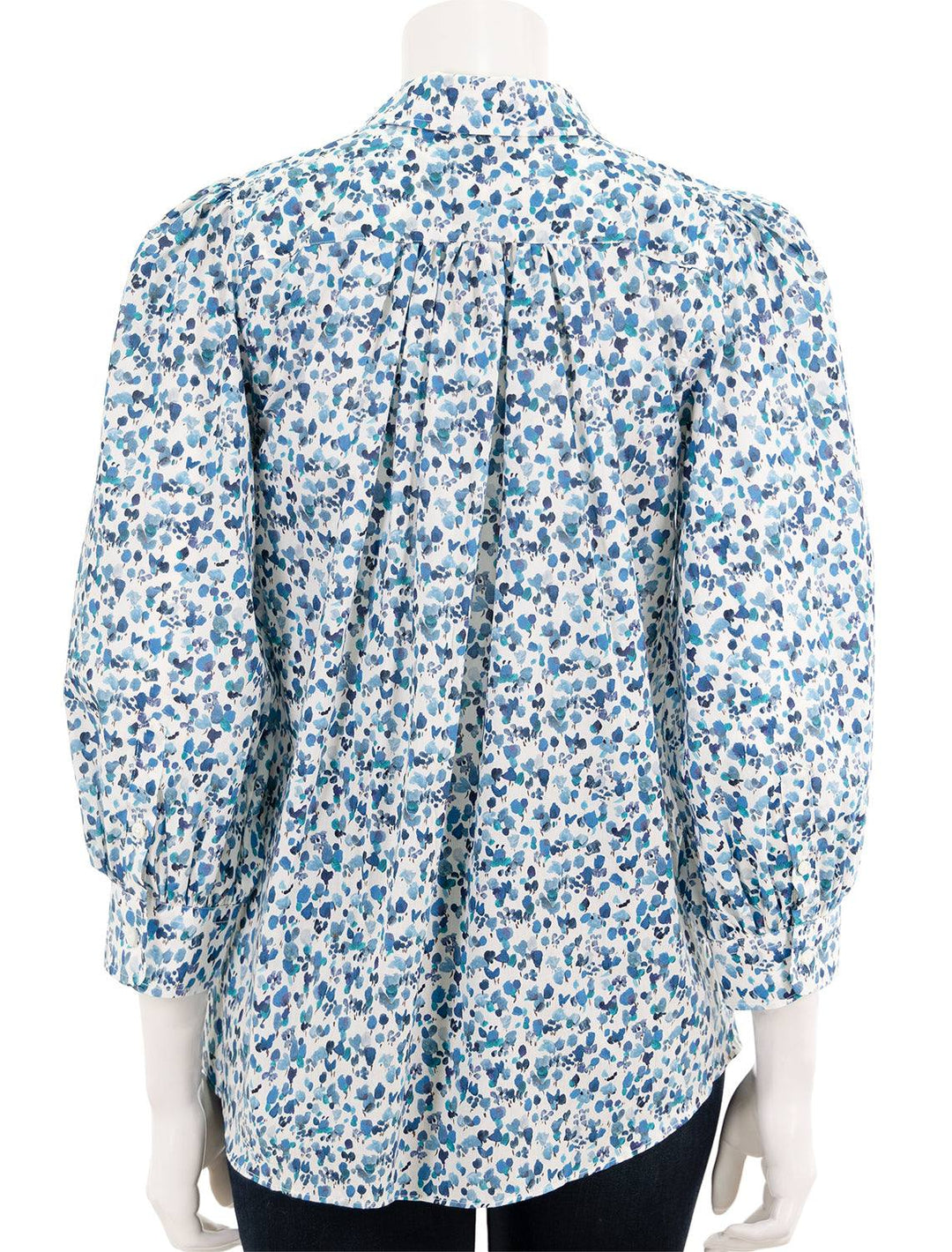 Back view of Ann Mashburn's geraldine popover in rhapsody liberty print.