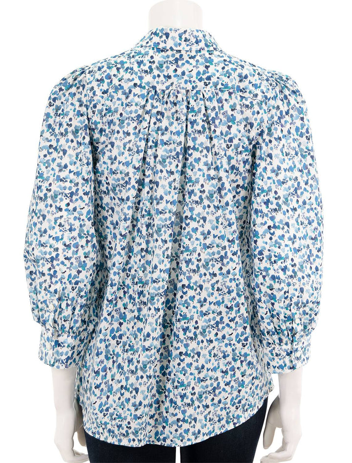 Back view of Ann Mashburn's geraldine popover in rhapsody liberty print.