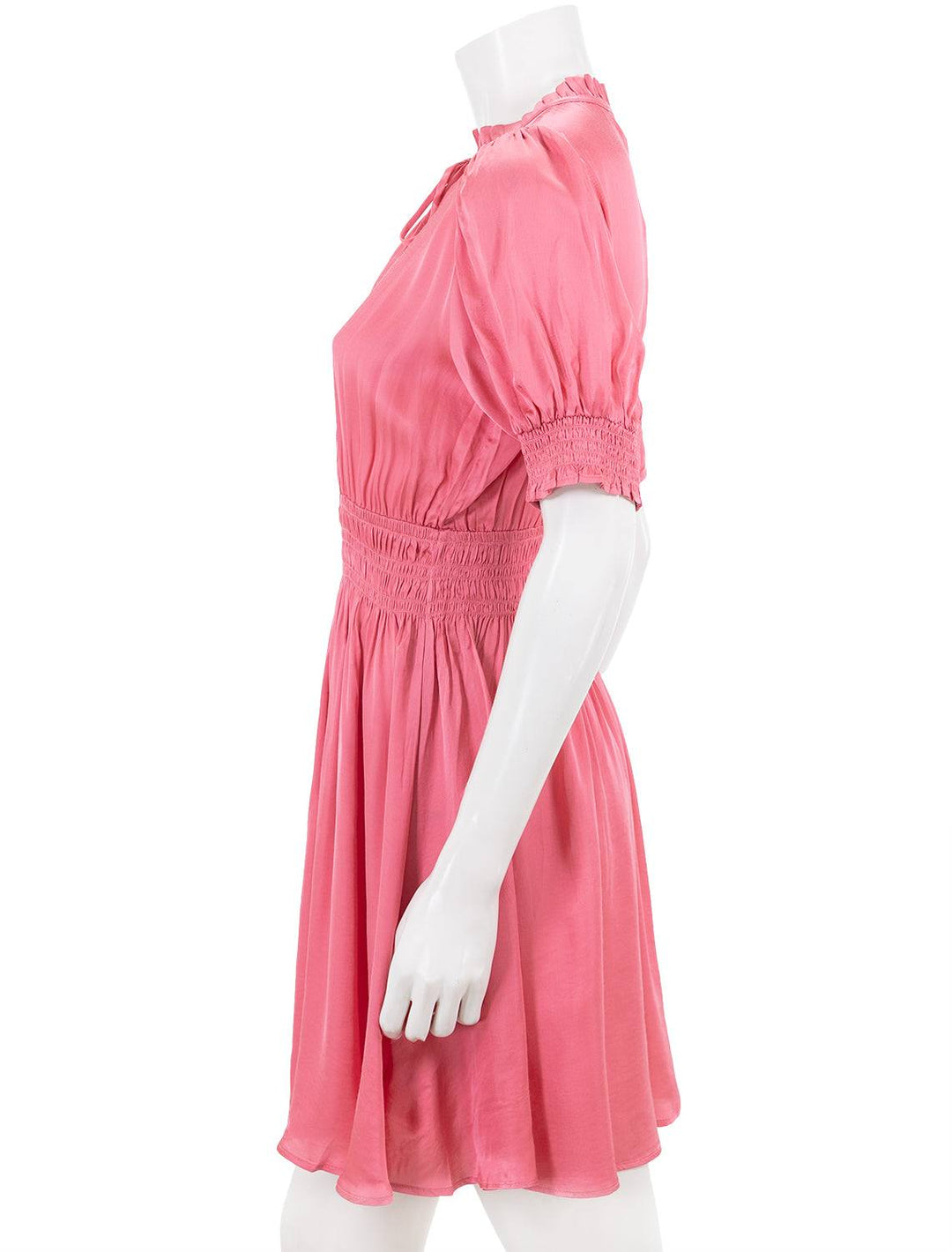 Side view of Suncoo's chaden dress in rose.