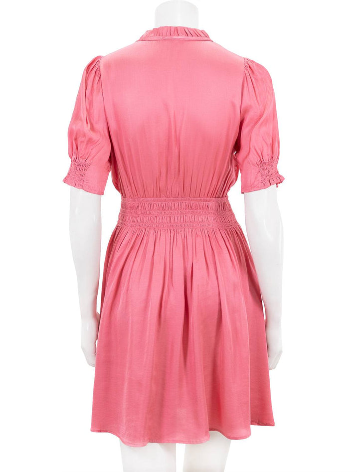 Back view of Suncoo's chaden dress in rose.
