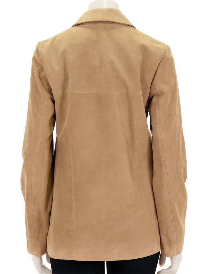 Back view of Nili Lotan's claude suede jacket.