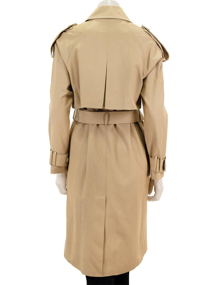 Back view of Suncoo Paris' Edda Trench in camel.