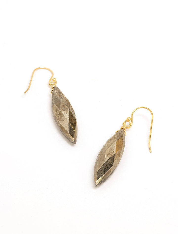 pyrite navette earrings (2)