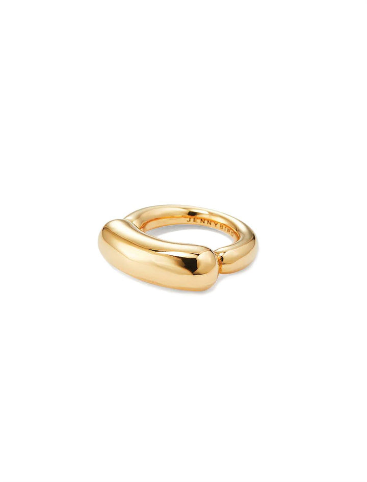 Side angle of Jenny Bird's Izabella Ring in Gold-Ion Plated Brass.