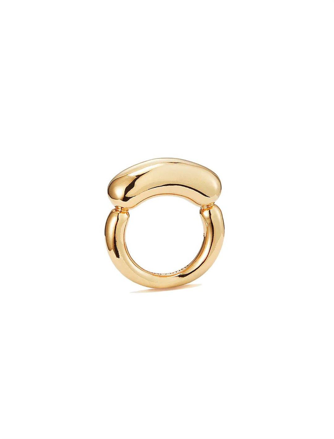 Front Angle of Jenny Bird's Izabella Ring in Gold-Ion Plated Brass.
