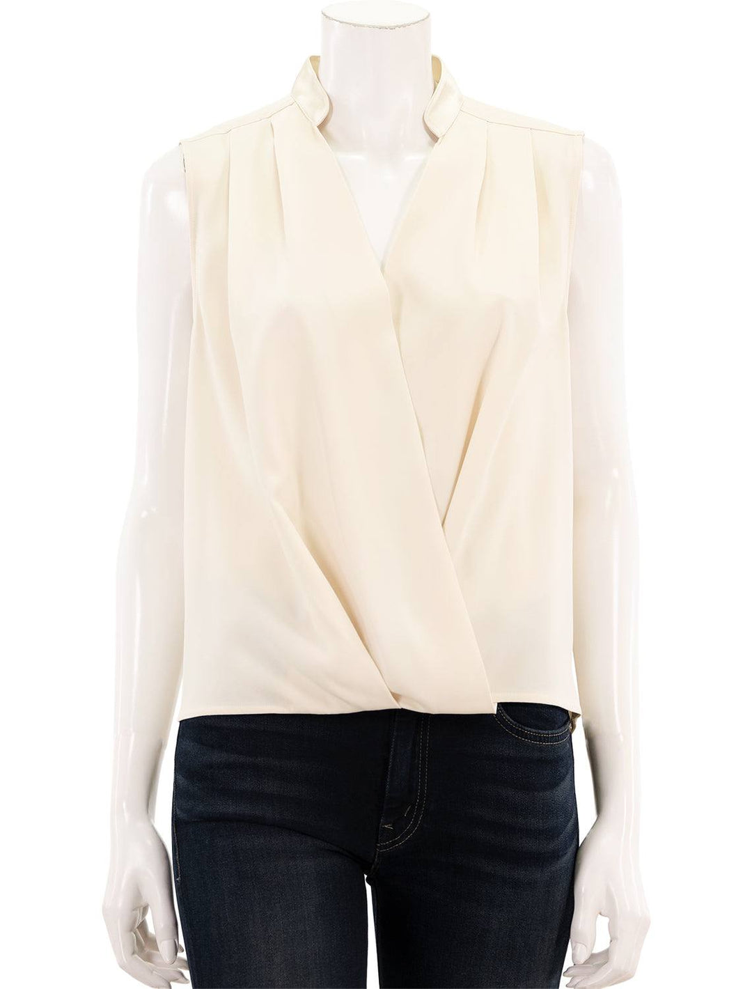 Front view of Rag & Bone's meredith top in ivory.