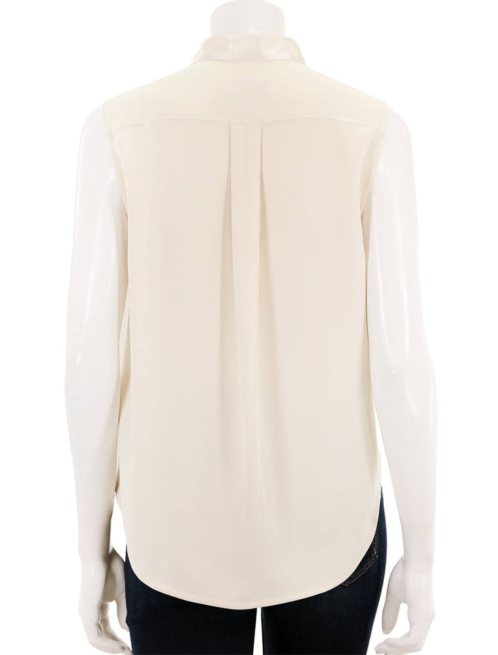 Back view of Rag & Bone's meredith top in ivory.