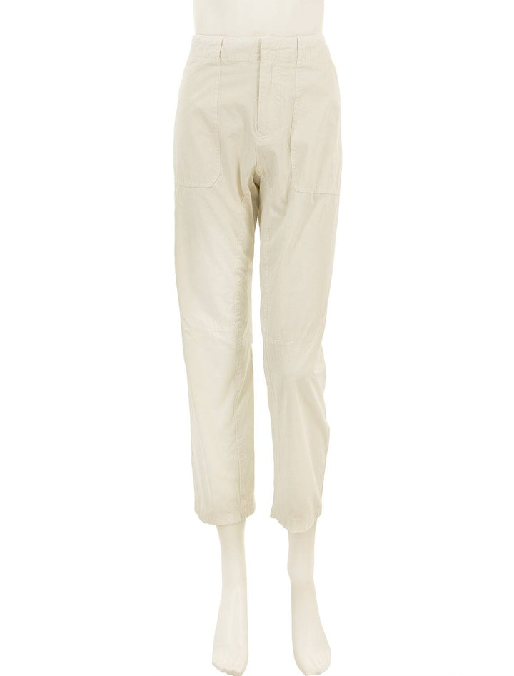 Front view of Rag & Bone's leyton workwear pant in ivory.