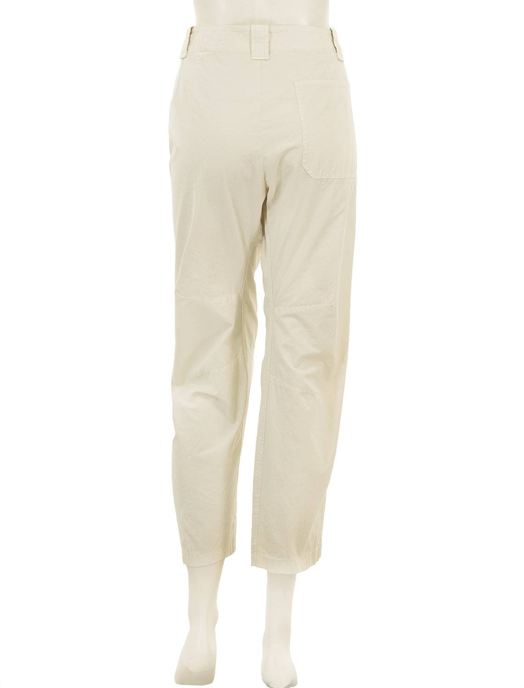 Back view of Rag & Bone's leyton workwear pant in ivory.