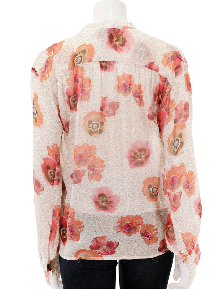 Back view of Rag & Bone's carla top in ivory floral.
