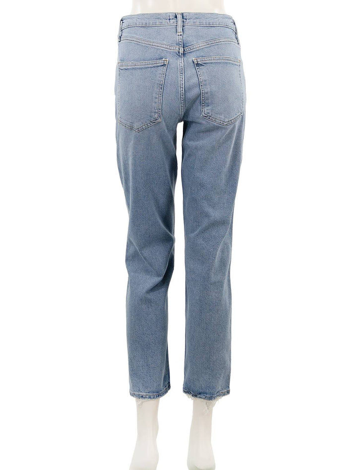 Back view of AGOLDE's kye straight jeans in foreseen.
