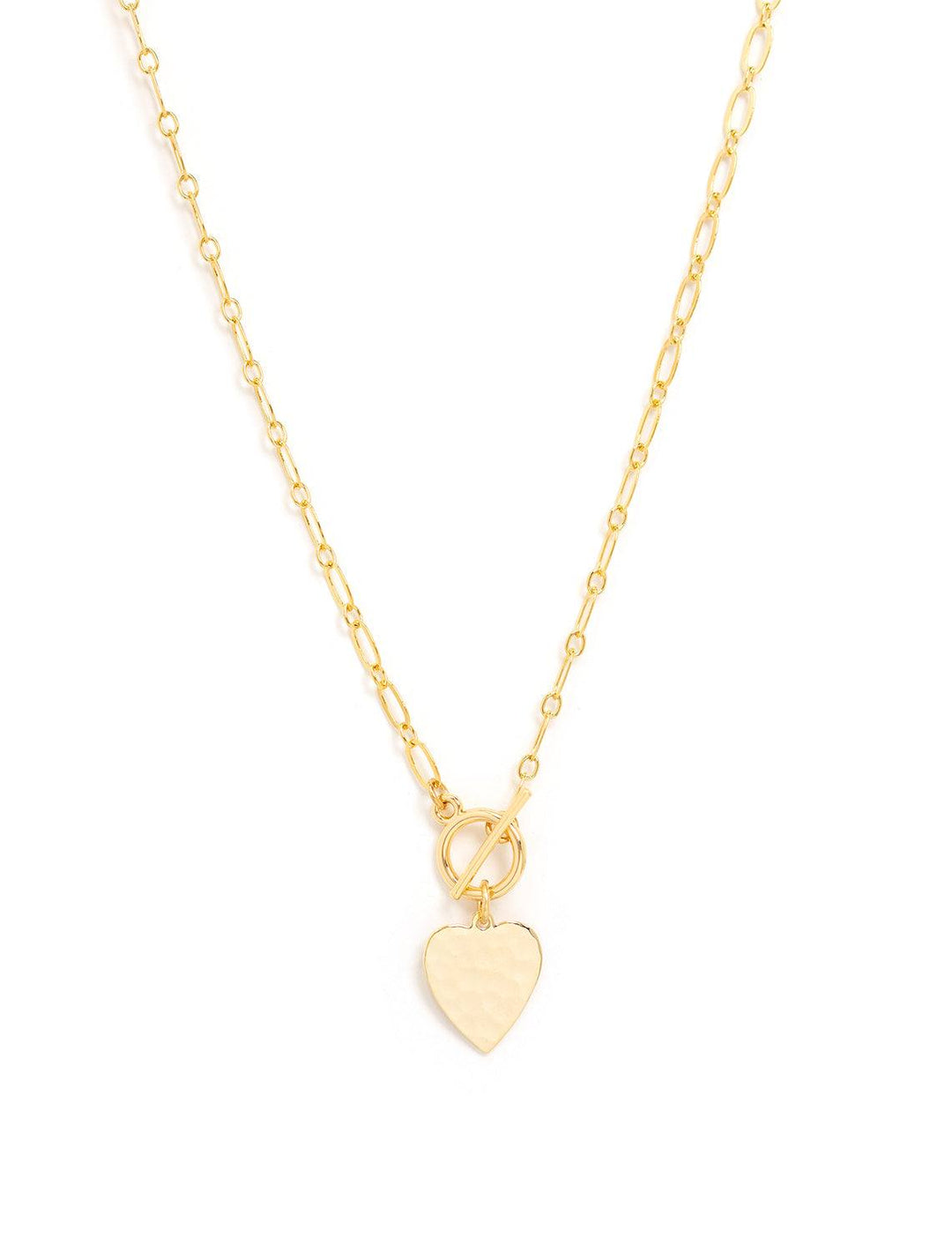 AV Max's heart and toggle necklace.