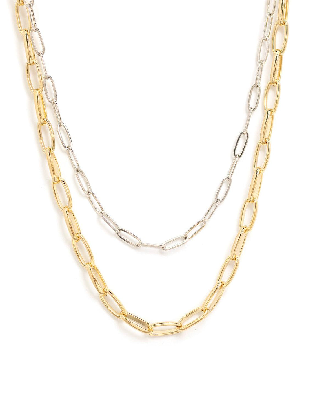 AV Max's two tone link necklace.