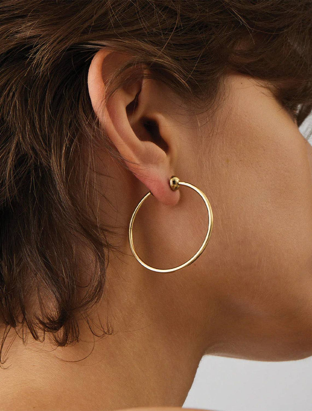 Jenny Bird new icon hoops in gold small - Twigs
