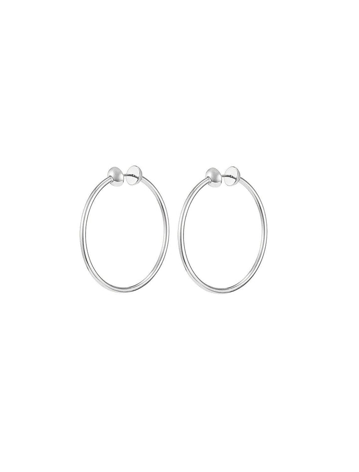 Jenny Bird new icon hoops in silver small - Twigs