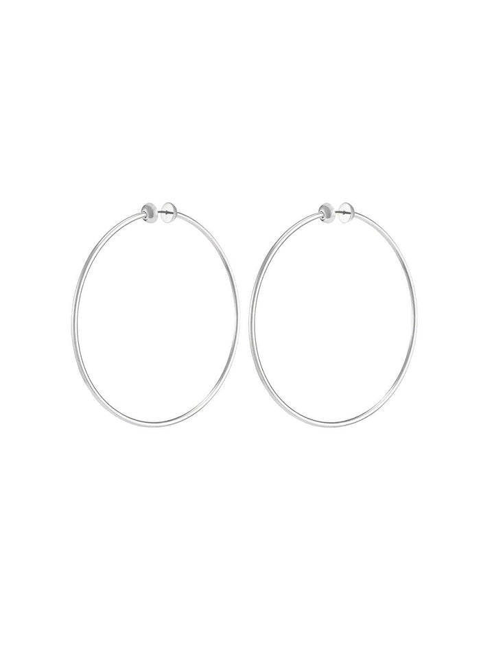 Jenny Bird new icon hoops in silver large - Twigs