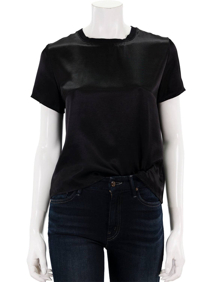 Front view of Nation LTD's marie tee in black.