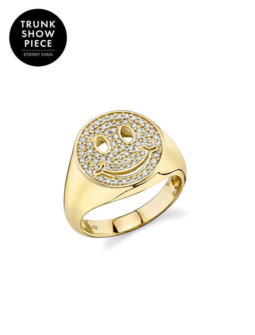 Sydney Evan HAPPY FACE SIGNET RING - Twigs
