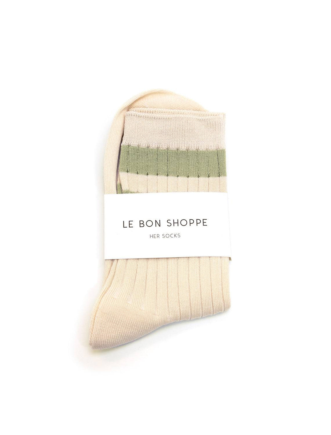 Le Bon Shoppe's her socks varsity in guacamole.