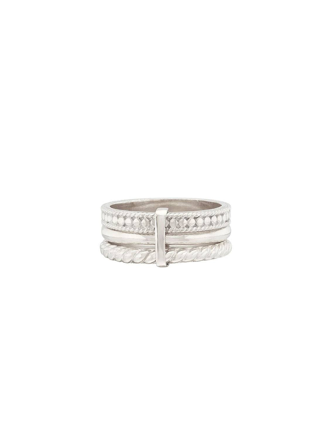 Back view of Anna Beck's classic triple stacking ring.