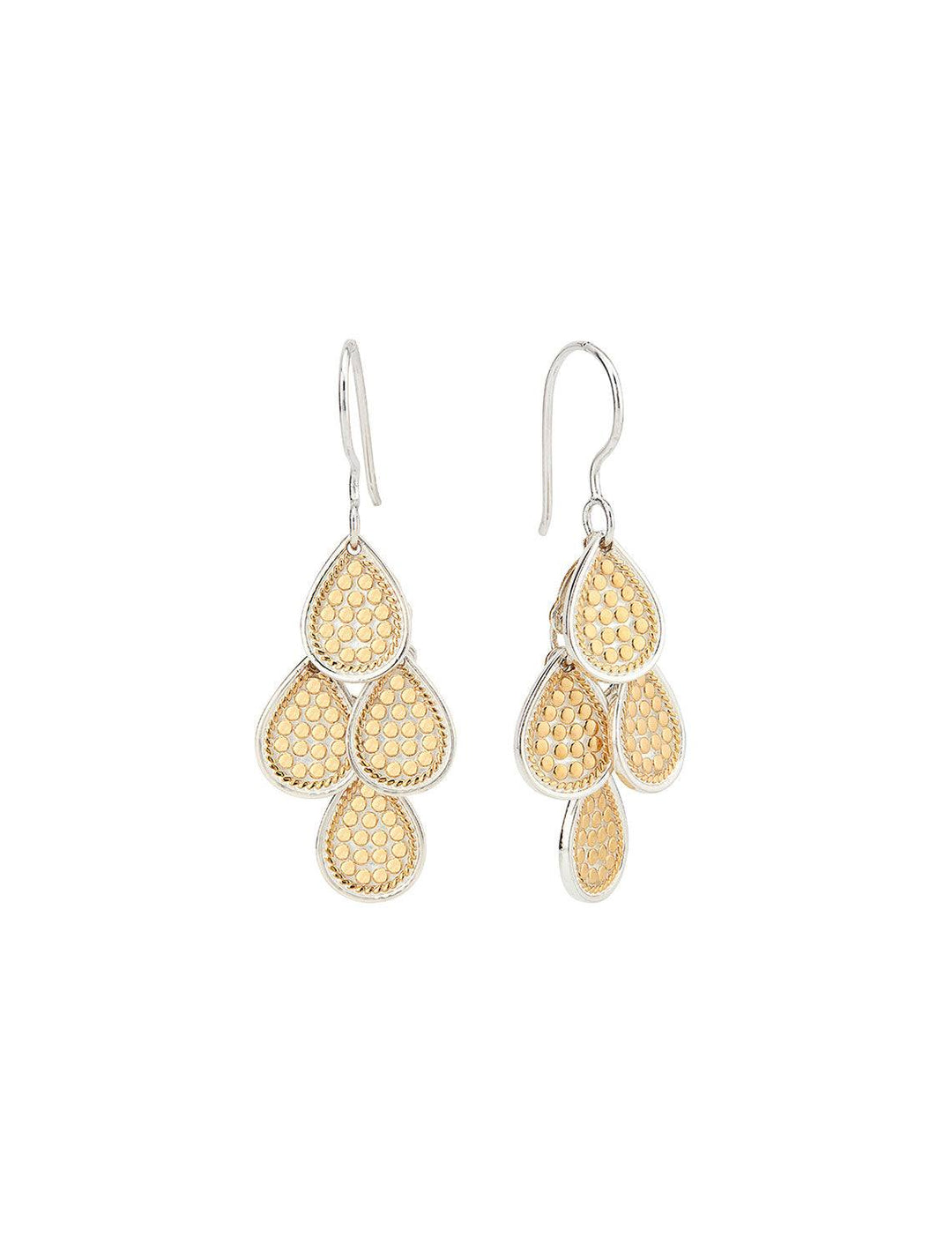 Anna Beck's classic chandelier earrings in two-tone.