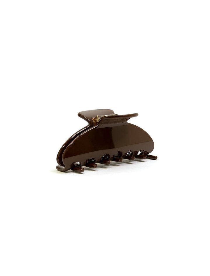Nat + Noor's Large Hair Claw in Chocolate.